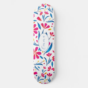 Skate Padrão Floral de Uplifting Personalizado