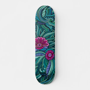 Skate Padrão Floral legal da Tendy Modern Abstrato