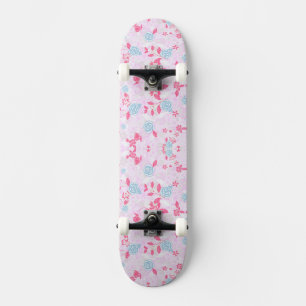 Skate Padrão floral pastel colorido fofo