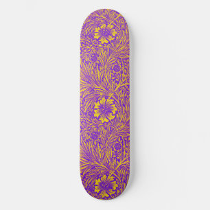 Skate Padrão floral roxo bonito da vinheta