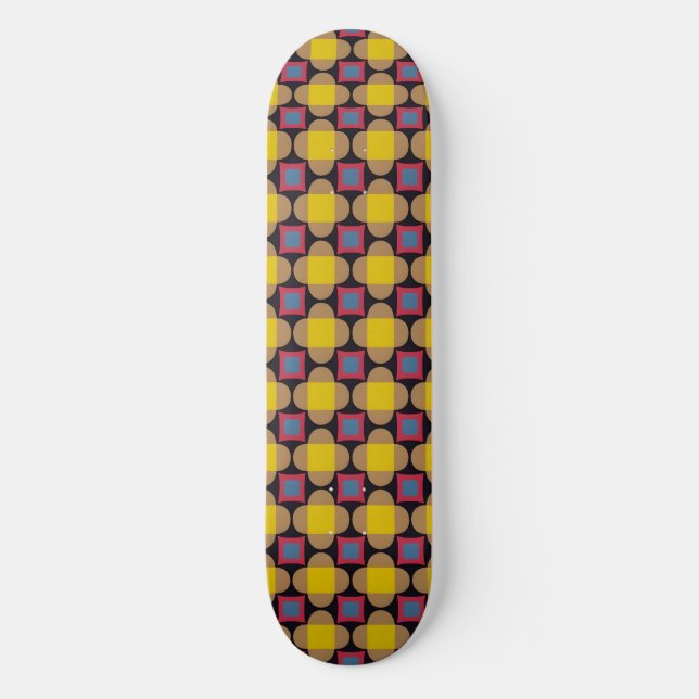 Skate Padrão Geométrico Abstrato (Frente)
