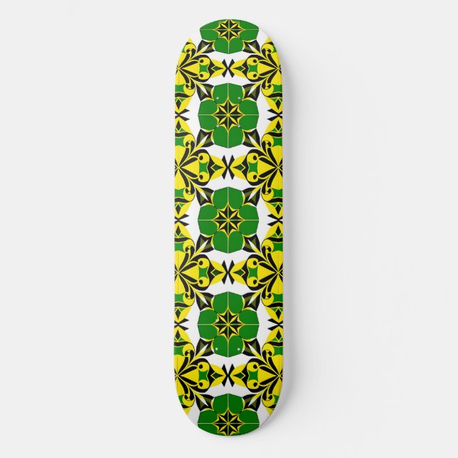 Skate Padrão Geométrico Abstrato (Frente)