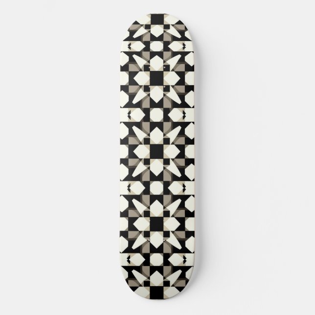 Skate Padrão Geométrico Abstrato (Frente)