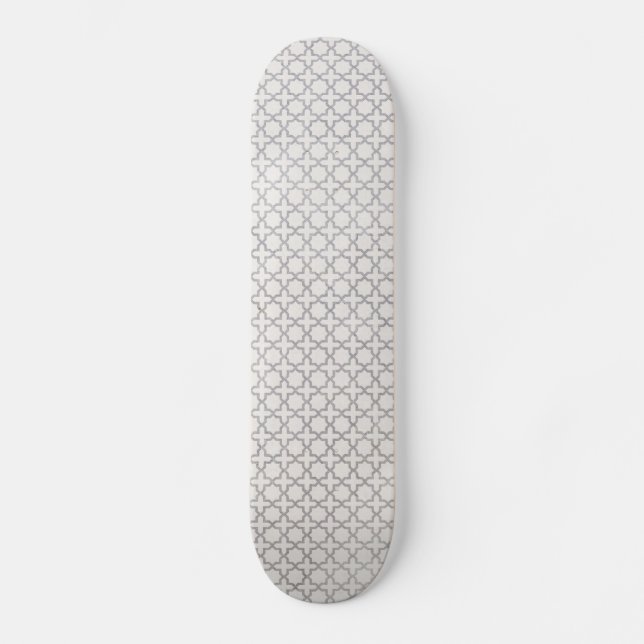 Skate Padrão geométrico do bege (Frente)