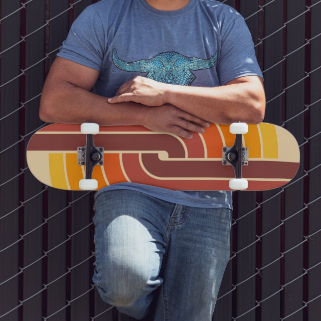 Skate Padrão Geométrico do Estilo de Imagem Retroativa d (Ao ar livre 3)