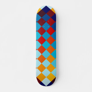 Skate Padrão geométrico dos quadrados coloridos