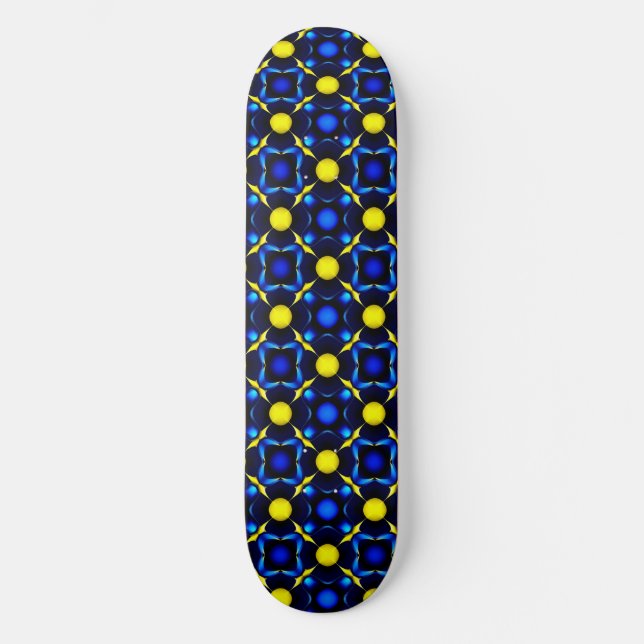 Skate Padrão Geométrico Simétrico Abstrato (Frente)