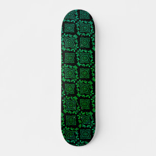 Skate Padrão Geométrico Verde / Impressão Indiana