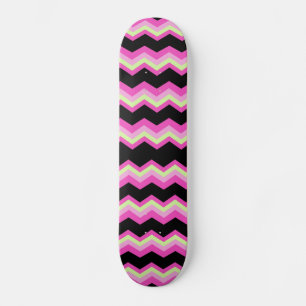 Skate padrão girino zigzag fuchsia quente - divisa rosa
