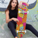 Skate Padrão Inverso legal e Colorido do Abstrato<br><div class="desc">Este design moderno apresenta um legal e moderno padrão floral de abstrato moderno e moderno #skateboard #skate #skatelife #skatelife #sk #skateboardingisdivertido #skater #skatepark #skateshop #skatetodos damnday #skateboarder #skateboard #skating #life #skatergirl #trendendage #legal outporta</div>