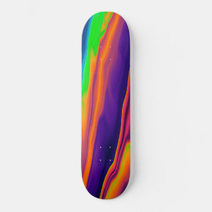 Skate Padrão Iridescente Holográfico Abstrato