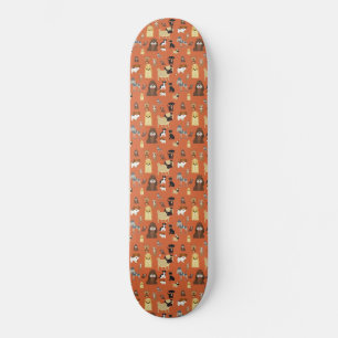 Skate padrão laranja dos cães de fundo.