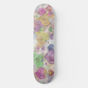 Skate Padrão Louco Arco-Íris Corações Raparigas Skatedec