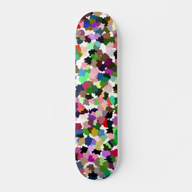 Skate Padrão multicolorido brilhante (Frente)