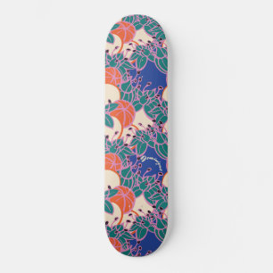 Skate Padrão Personalizado de Bud e Flor Moderno Brilhan