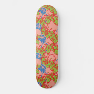 Skate Padrão Personalizado de Bud e Flor Moderno Brilhan