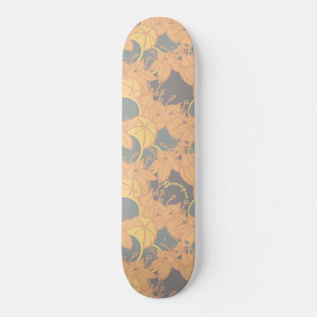 Skate Padrão Personalizado de Bud Moderno Brilhante e Fl (Frente)