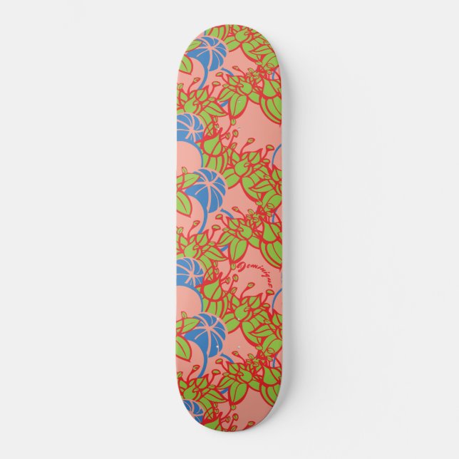 Skate Padrão Personalizado de Bud Moderno Brilhante e Fl (Frente)