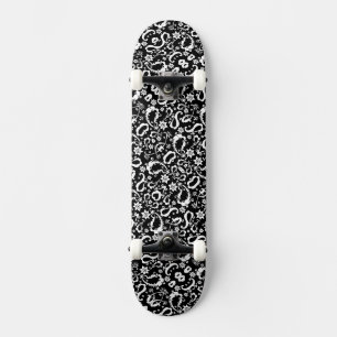 Skate padrão preto branco requintado do presunto indiano