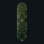 Skate Padrão Preto Verde da Deco da Arte Moderna legal<br><div class="desc">Legal Arte Moderna Deco Verde Padrão Preto Apresenta um padrão de deco de arte verde em um fundo preto. Elaborado por ©Evco Studio www.zazzle.com/store/evcostudio</div>
