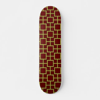 Skate Padrão Quadrado Moderno Dourado