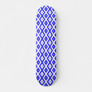 Skate Padrão real de diamante azul e branco