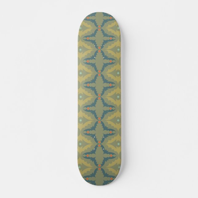 Skate Padrão Retro Vintage Esverdeado (Frente)