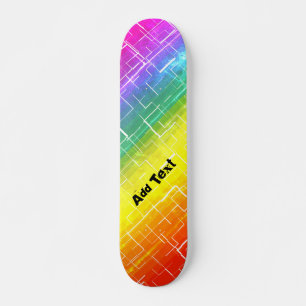 Skate Padrão Rustic Rainbow