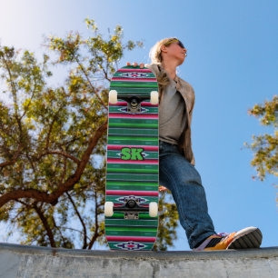 Skate Padrão Sarape mexicano sem monograma