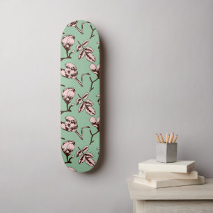 Skate Padrão sem costura com botões de flores de primave