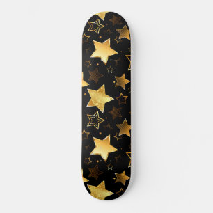 Skate Padrão sem costura com estrelas de Ouro