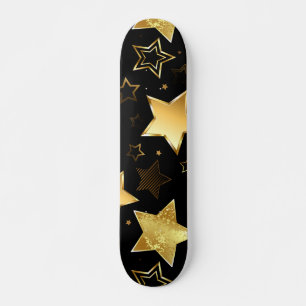 Skate Padrão sem costura com estrelas de Ouro