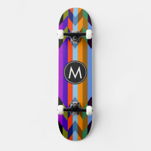 Skate Padrão Trendy Chevron Stripes #18