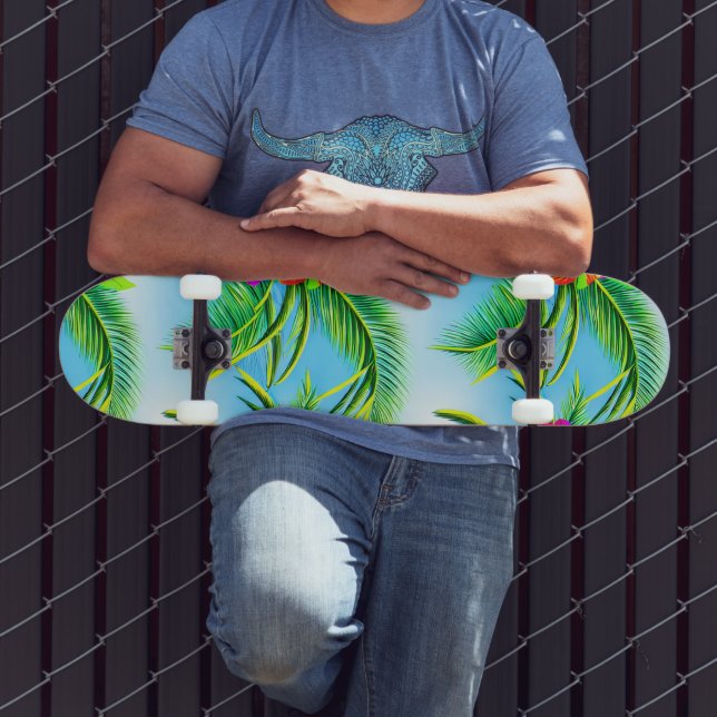 Skate Padrão tropical havaiano sem carne (Ao ar livre 3)