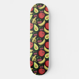 Skate padrão uniforme de fruta fruta tropical colorida