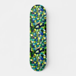 Skate Padrão Verde Contemporâneo