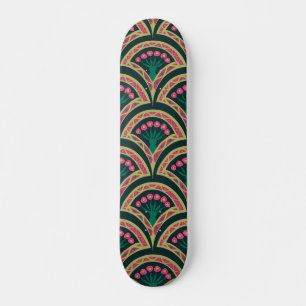 Skate padrão verde em forma de concha