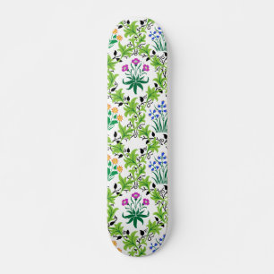 Skate Padrão Verde Floral