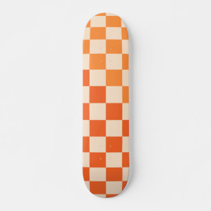 Skate Padrão Verificado em Laranja Retroativo