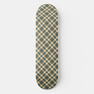 Skate Padrão Xadrez Amarelo Verde