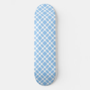 Skate Padrão Xadrez Azul Branco