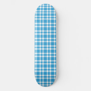 Skate Padrão Xadrez Azul Branco