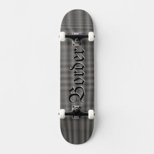 Skate Padrão Xadrez Escocês Tartan Verificação de Fronte