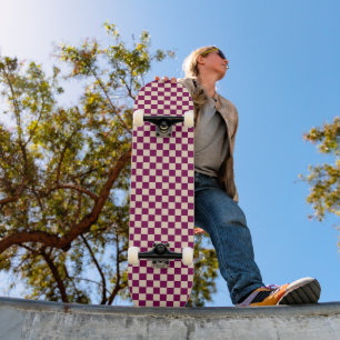 Skate Padrão xadrez marrom e bege