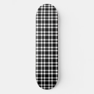 Skate Padrão Xadrez Preto Branco