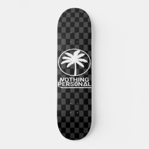 Skate Padrão Xadrez Preto e Cinza