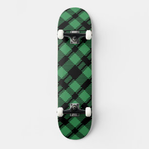Skate Padrão Xadrez Verde de Férias Clássico
