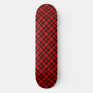 Skate Padrão Xadrez Vermelho Preto