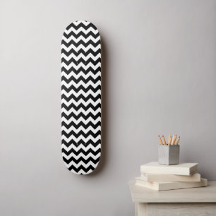 Skate Padrão Zigzag preto e branco, padrão Chevron