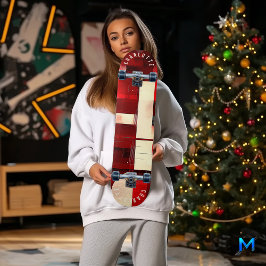 Skate Padrões abstrato geométricos vermelhos minimalista